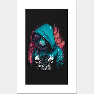 Cyberpunk hoodie Posters and Art